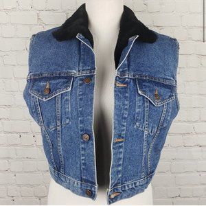 Charta USA Denim Jean Jacket Style Reversible Vest